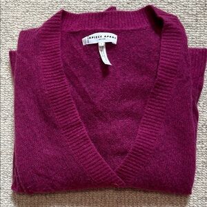 Apiece Apart Tissue Magenta V-Neck Cardigan